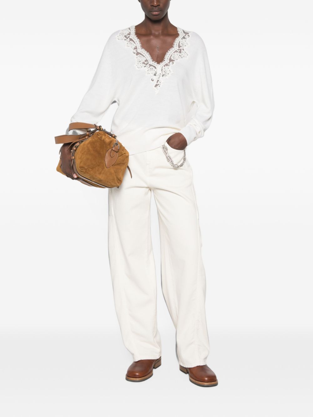 Ermanno Firenze Trousers - WHITE | adb4ddaa11d58cbb6fd39a93be106059e827d0cd