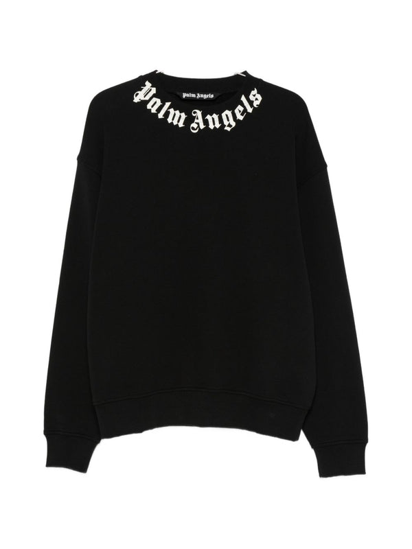 Sudadera de algodón con logo en el cuello