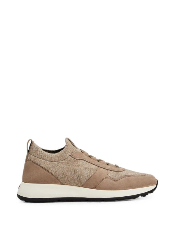 Zapatillas de piel y punto
