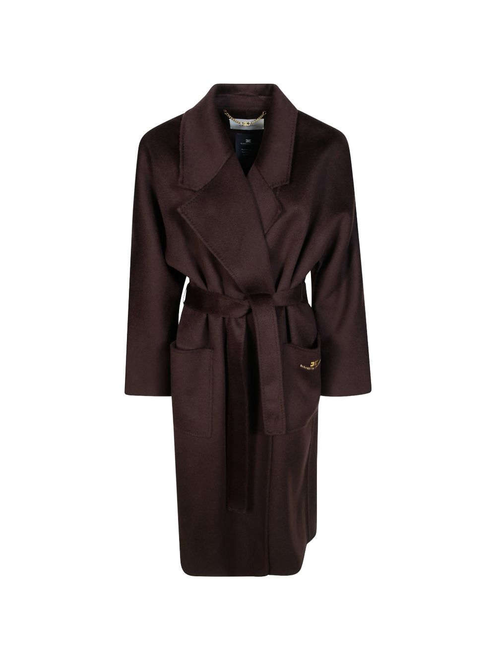 Elisabetta Franchi Coats - BROWN | 9642445e2ac9af725d49c6ca4dc28bacd6db0d86