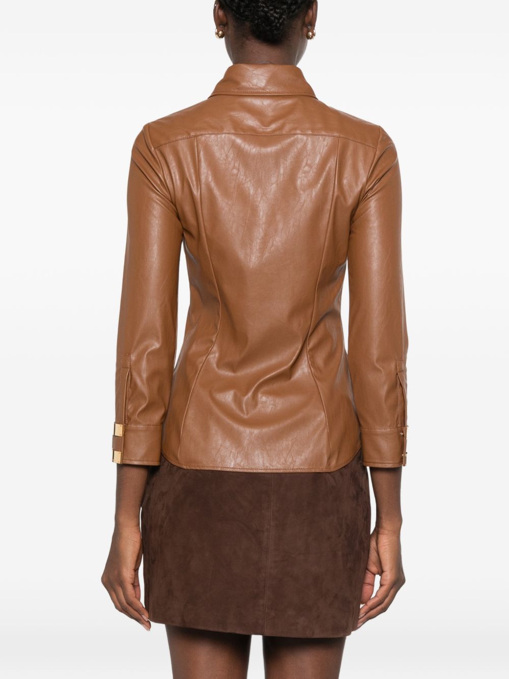 Elisabetta Franchi Shirts - BROWN | 67132759247c0d2c598463ac8b3e33639174cbde