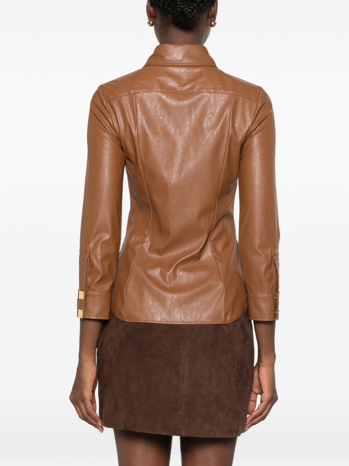 Elisabetta Franchi Shirts - BROWN | 67132759247c0d2c598463ac8b3e33639174cbde