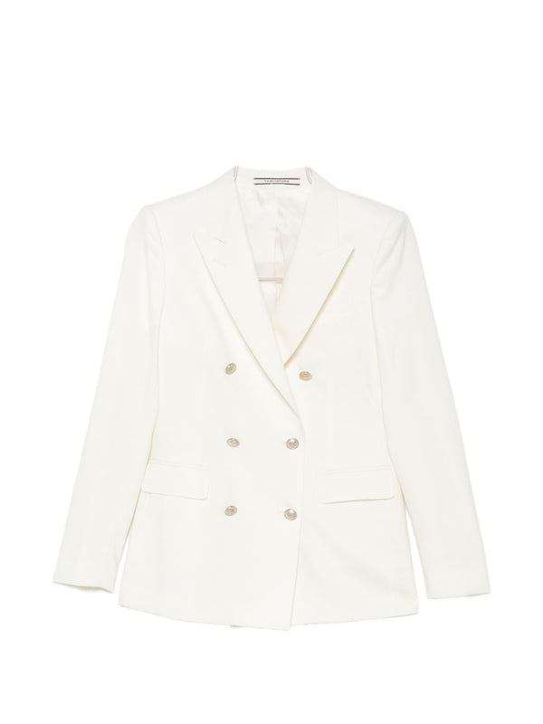 Wool Blend Double-Breasted Suit
