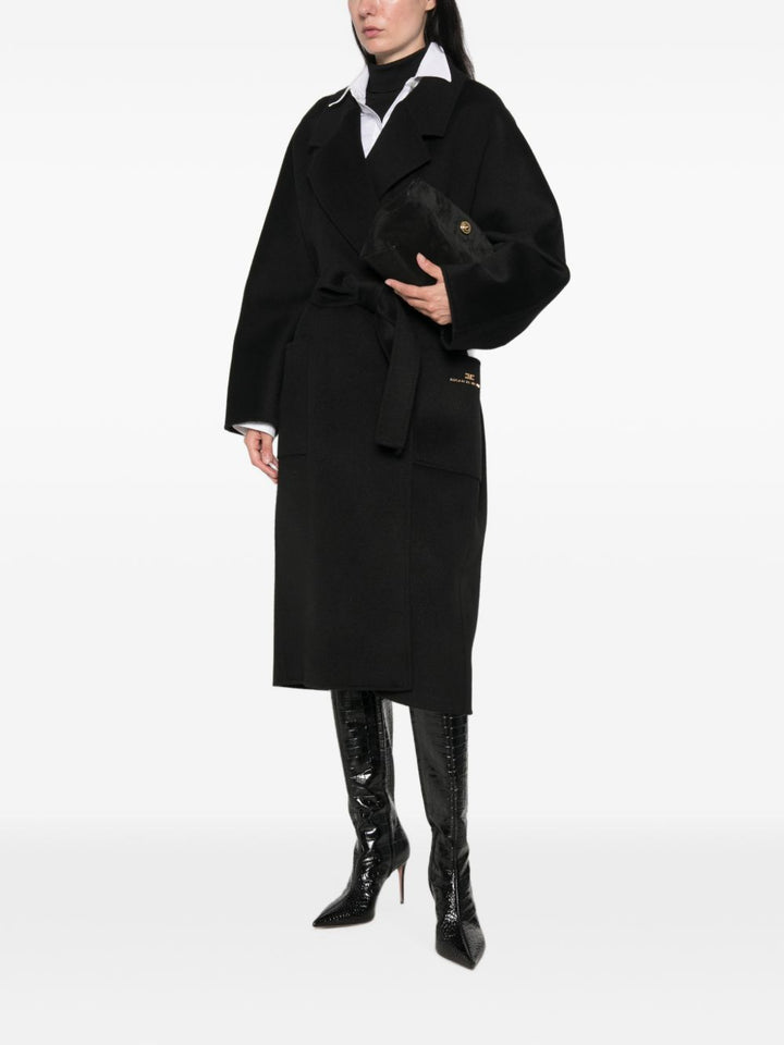 Elisabetta Franchi Coats - BLACK | 330fbf35aad9ae90f36e0b9f22fce009943ee40b