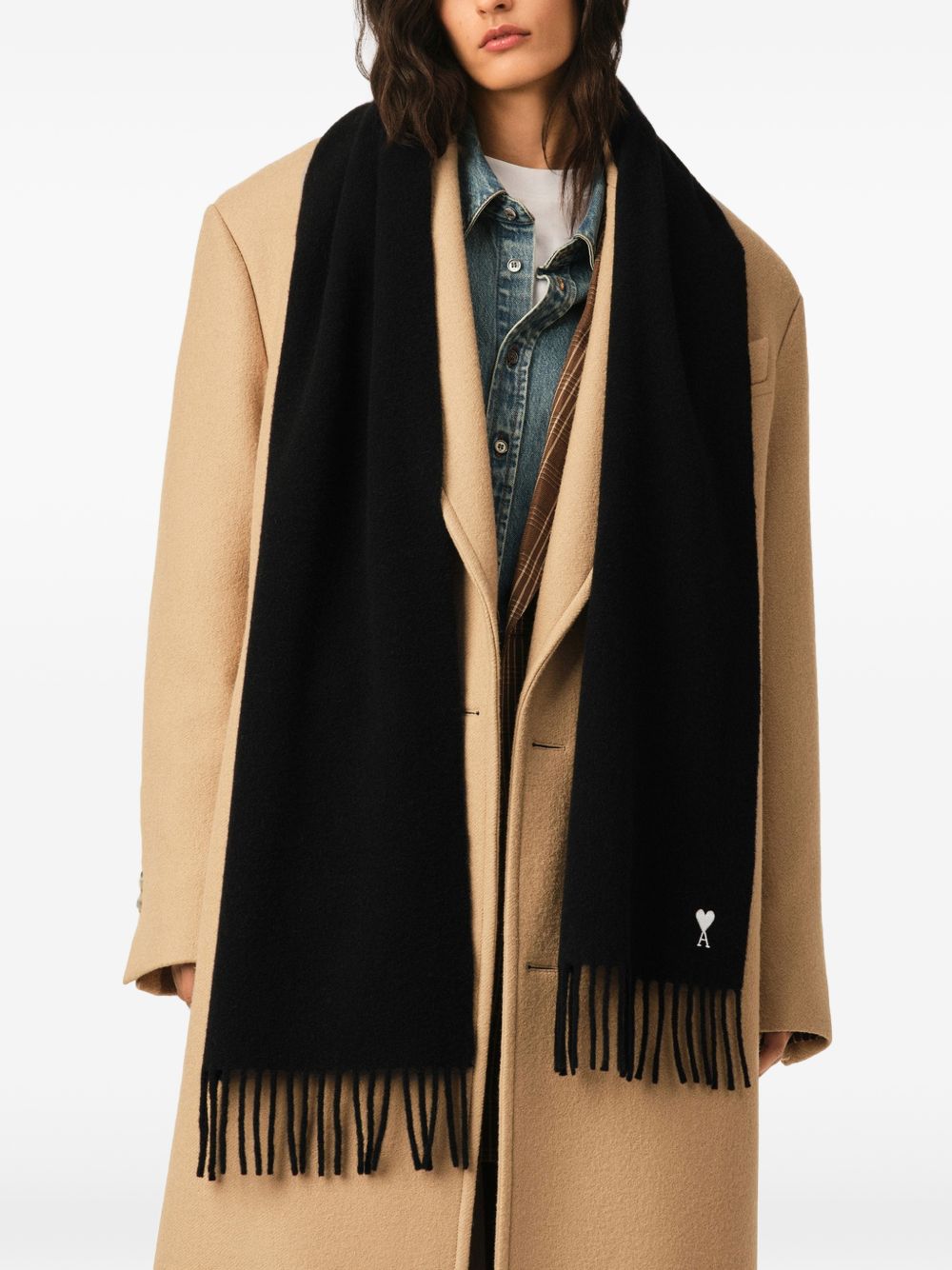 Ami Paris Scarfs - BLACK | 95a87fe28085540745a7cca0c28c1bdd5febeccc