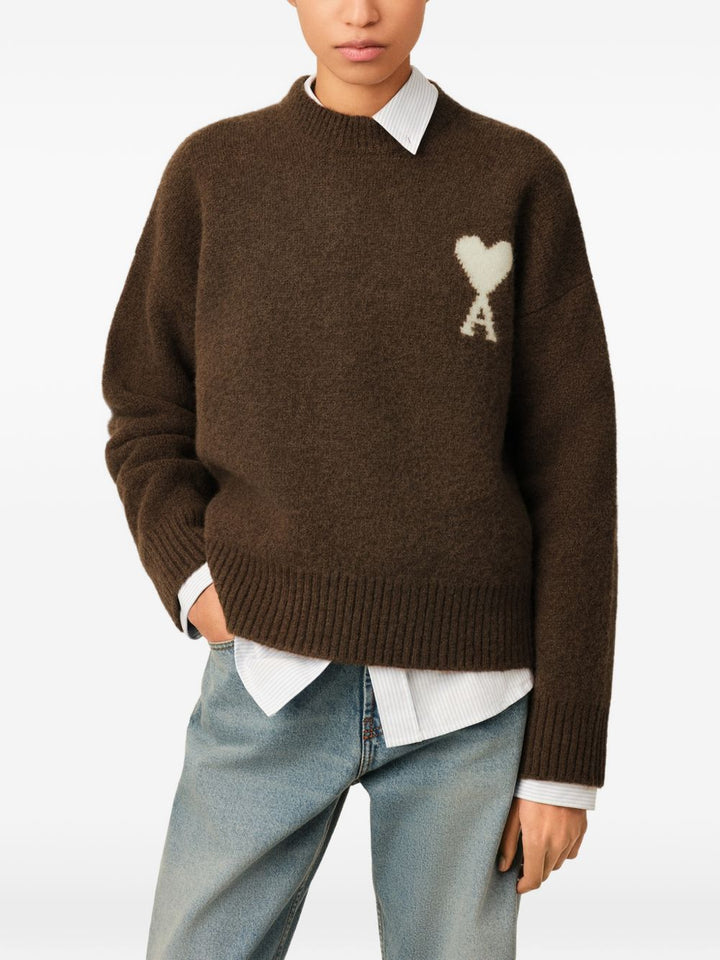 Ami Paris Sweaters - BROWN | bafcc65474b89e240d150b8548943e84bcf97094