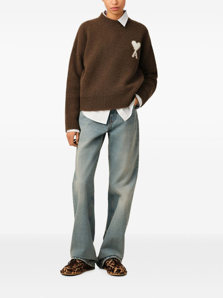 Ami Paris Sweaters - BROWN | aa779ec98437a6d4d8ec43775bbe73a46789ec9c