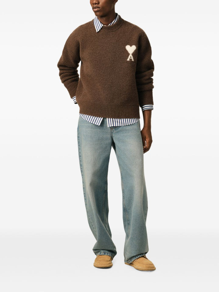 Ami Paris Sweaters - BROWN | 48d642051539ac7674b3e0d103f30fff25c36fd5