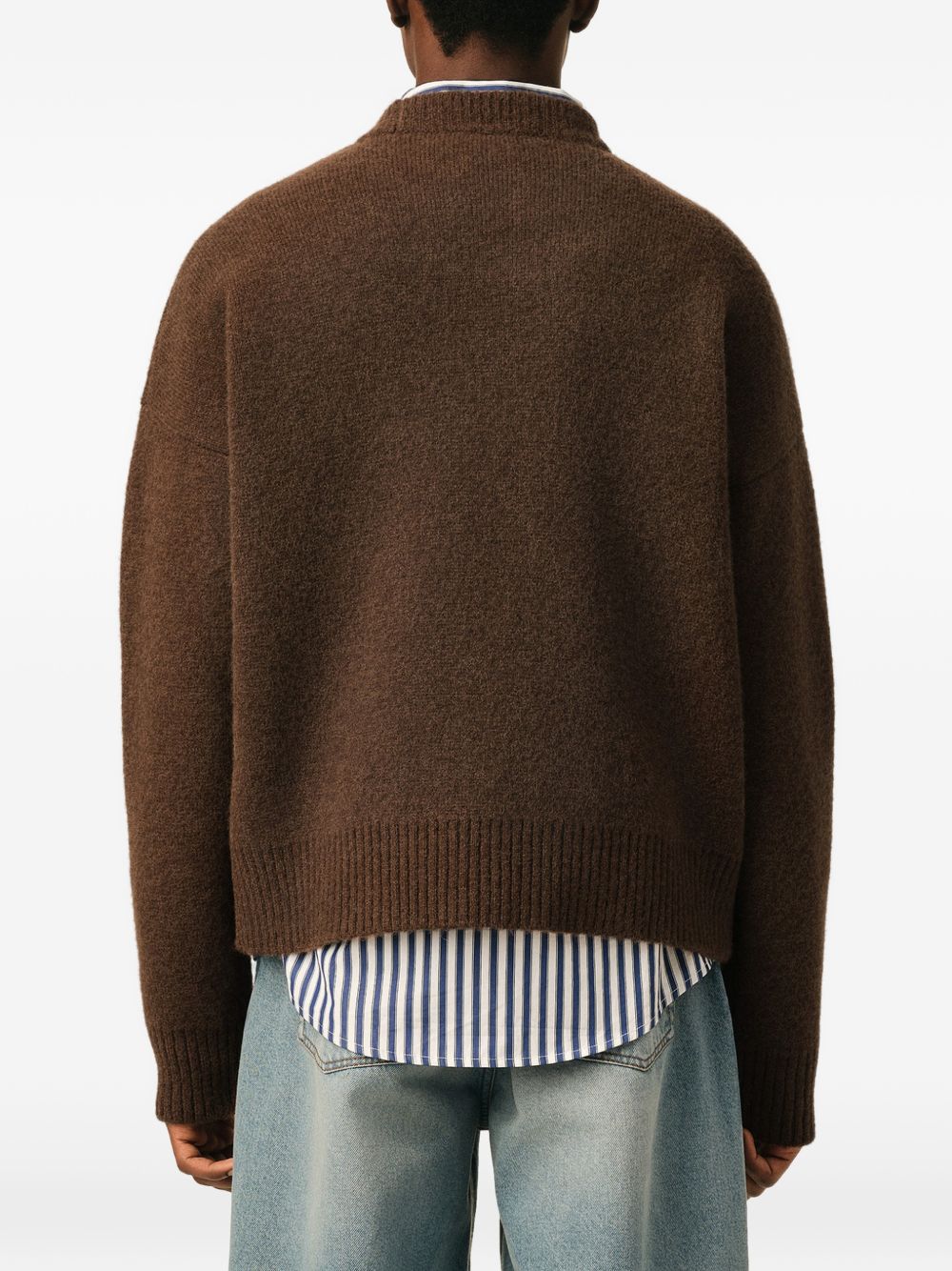 Ami Paris Sweaters - BROWN | e37512e5a97e16315056f87dace0e3986b757e31