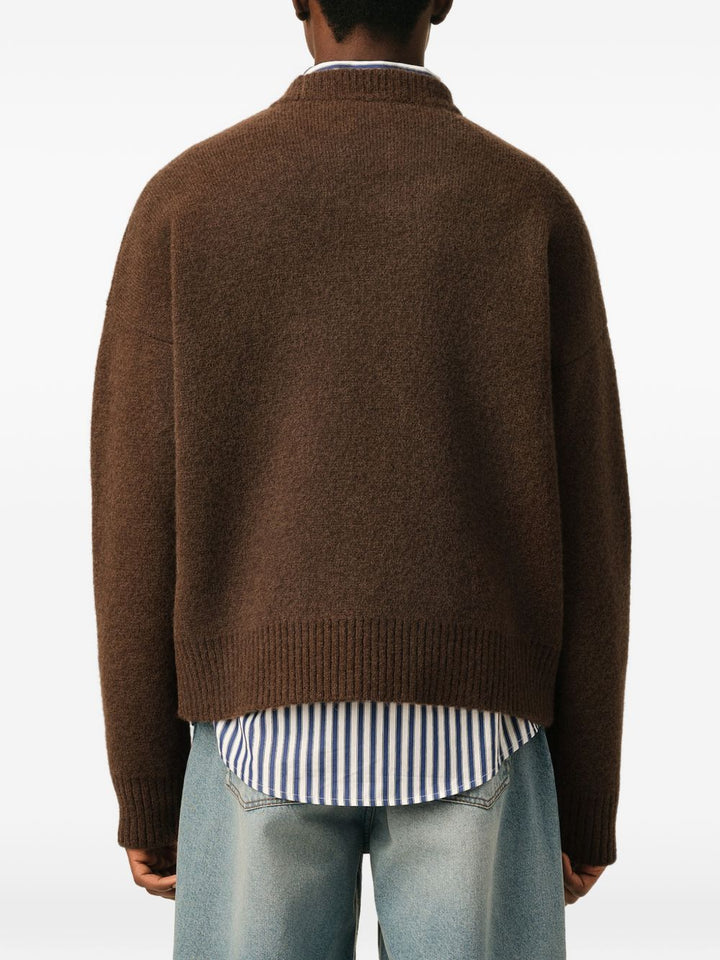 Ami Paris Sweaters - BROWN | e37512e5a97e16315056f87dace0e3986b757e31
