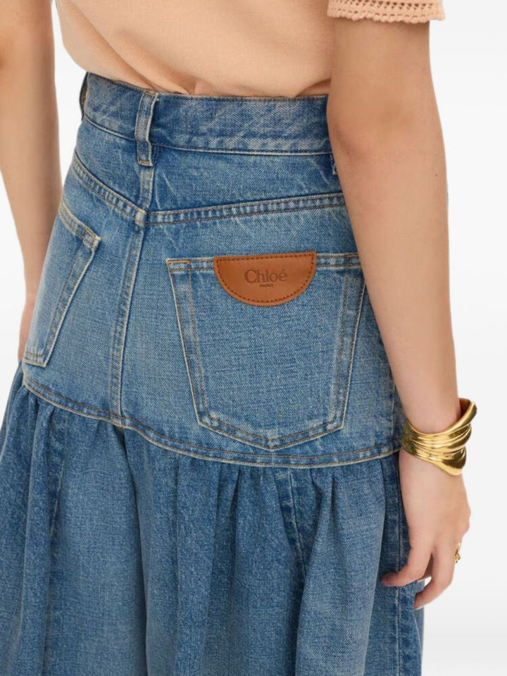 Chloè Baloon Denim Bermuda Shorts