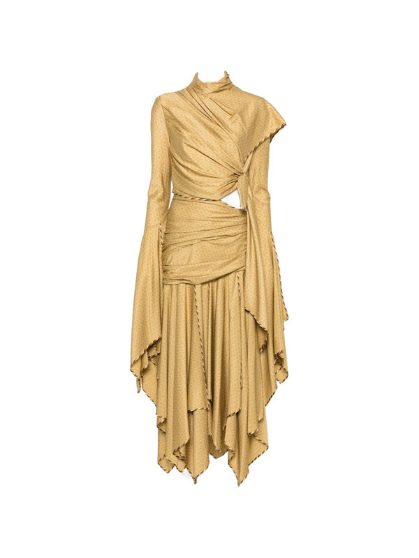 Vestido Midi de Seda Estampado Valiant