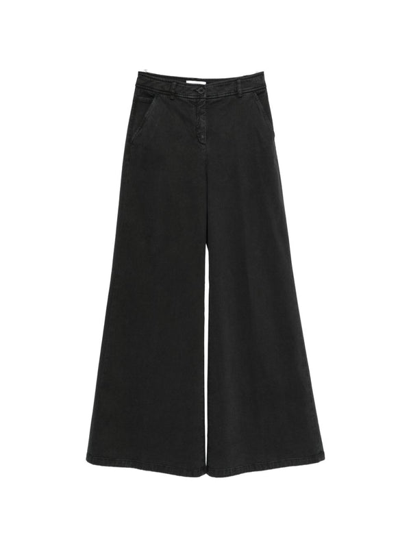 Cotton Wide-Leg Trousers