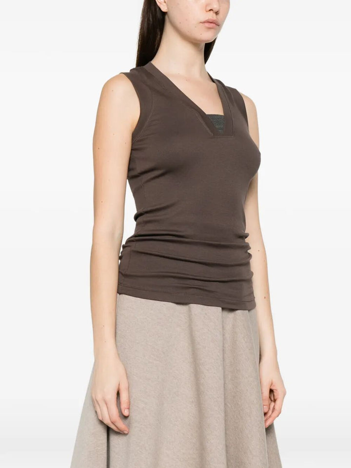 Brunello Cucinelli Top - Marrone | 6a9ae75da6b857a58b873a95317df594c5fb0750