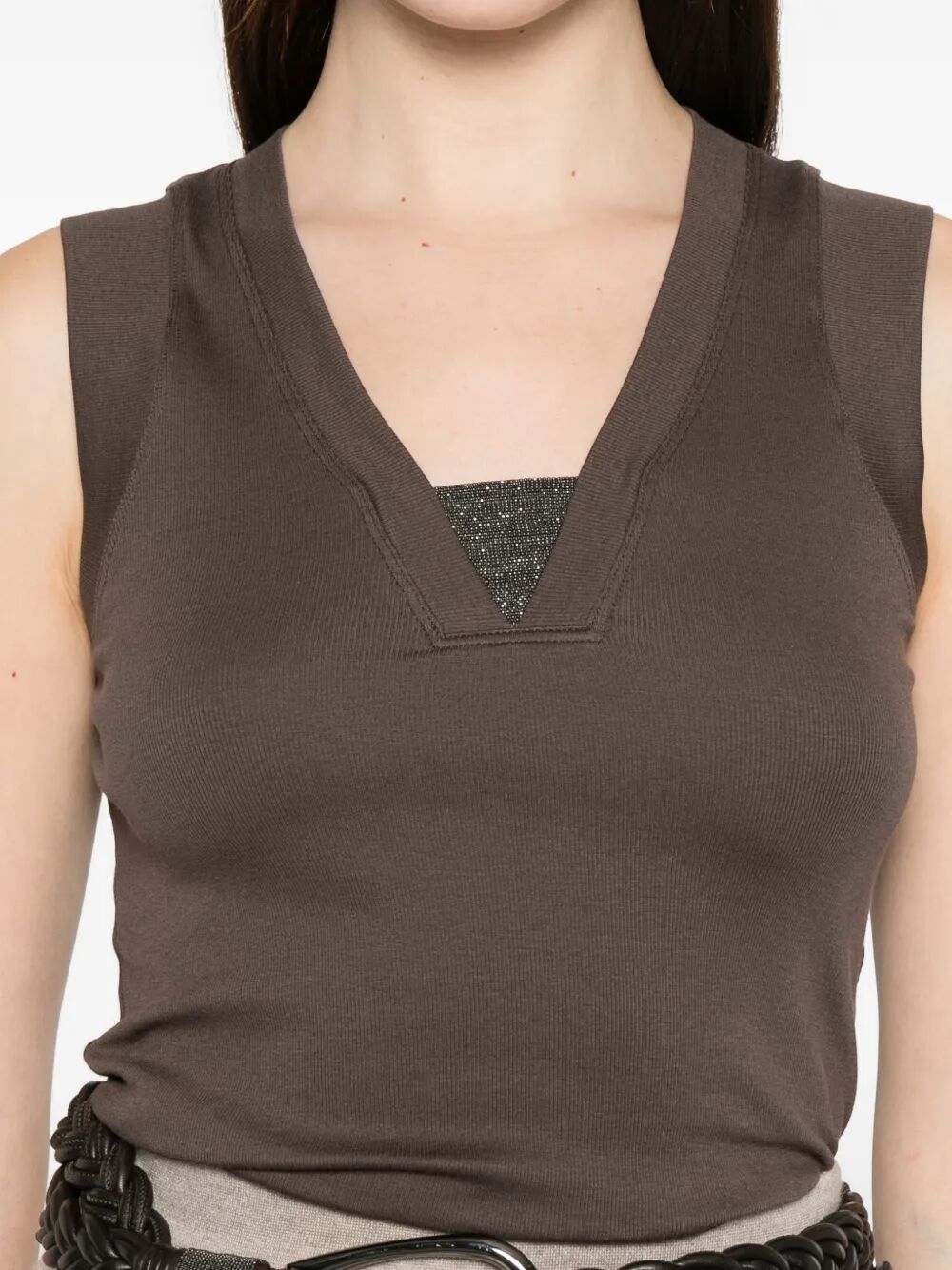Brunello Cucinelli Top - Marrone | 73cc720cca025599876194f0a9b3b646ef746acc