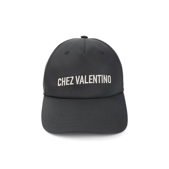 Black Chez Valentino Baseball Hat