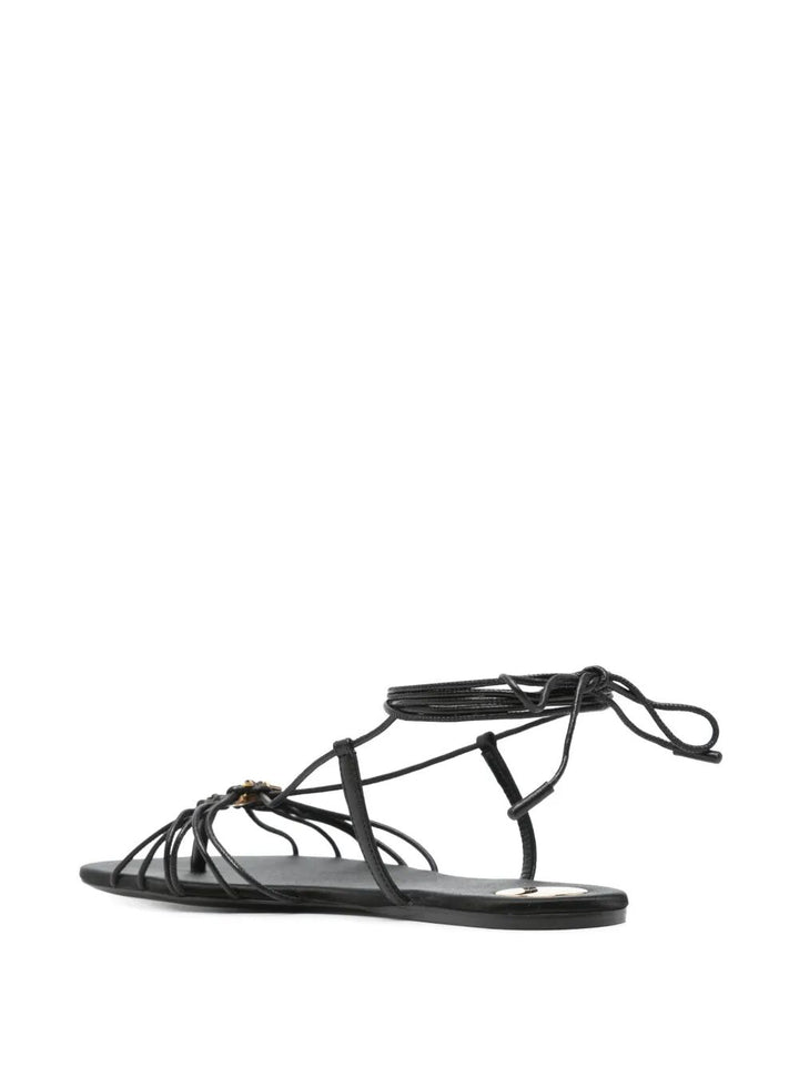 Saint Laurent Paris Sandali - Nero | 6d90ab00ba3e6b363562e984cce363d6f3cbefea
