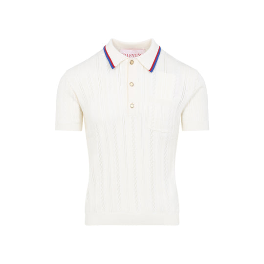Butter White Cotton Polo