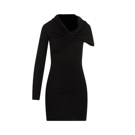 Black Viscose Mini Dress