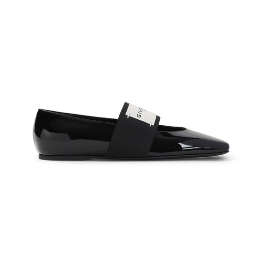 Black Calf Leather Ballerinas