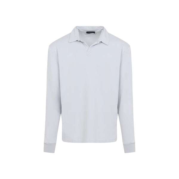 Pearl Grey Cotton Supima Polo Shirt