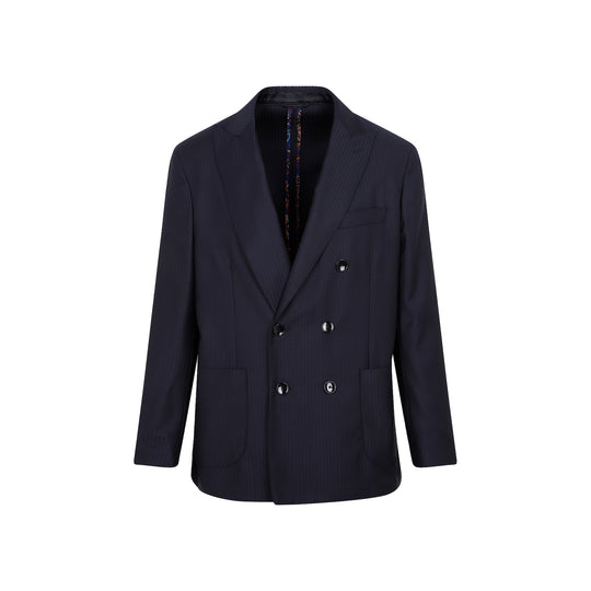 Blue Virgin Wool Jacket