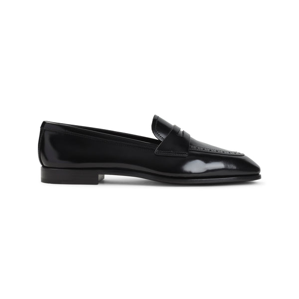 Onyx Black Penny Loafers