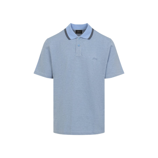 Lead Sky Blue Cotton Polo