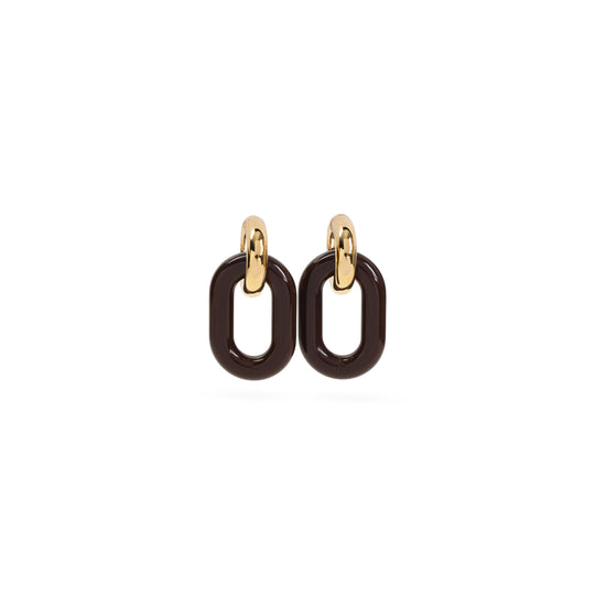 Brown Brass Earrings