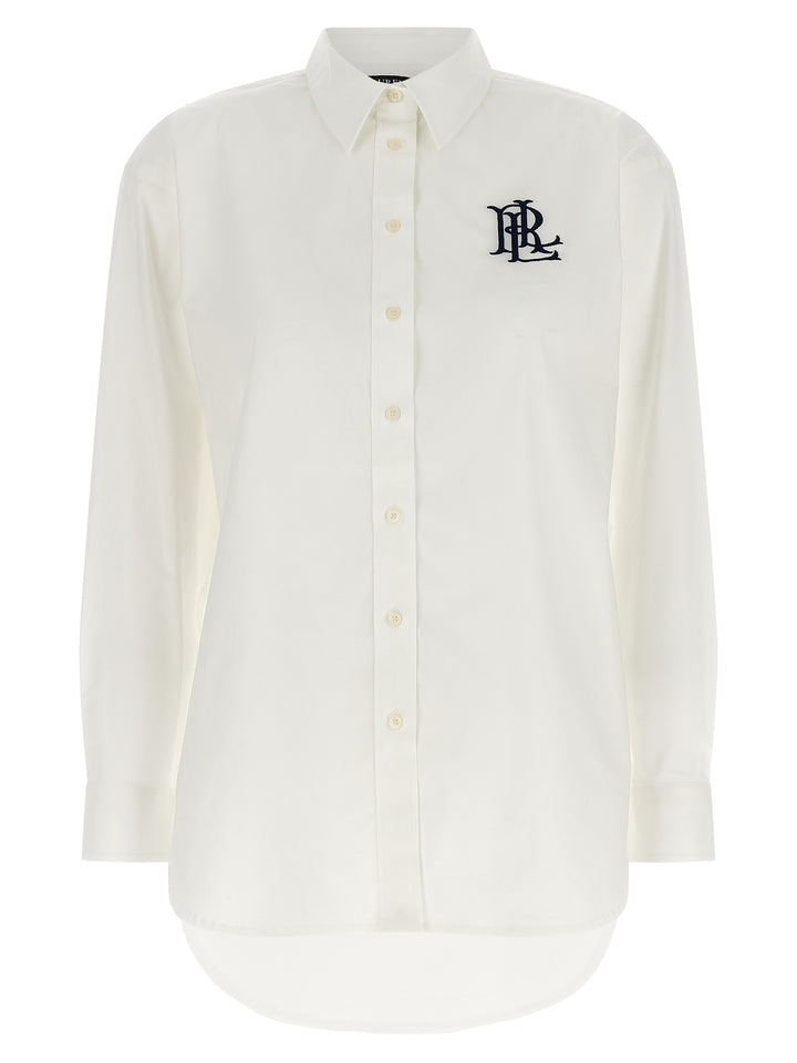Lauren Ralph Lauren Monogram Embroidery Shirt Camicie - Bianco | ef2f2c6ee4a908cbc86207cae5944570afc5be38
