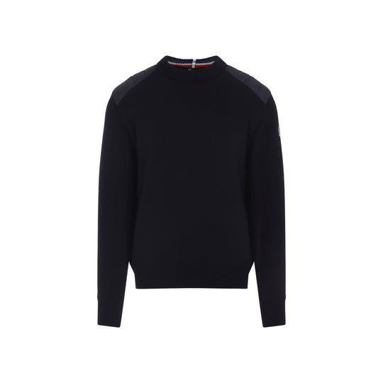 Dark Blue Virgin Wool Pullover