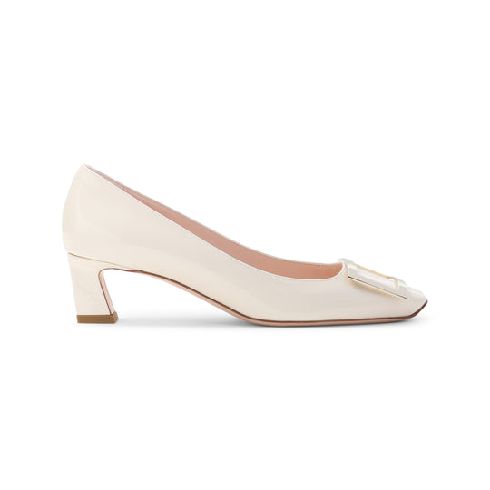 White Trompette 45 Leather Pumps