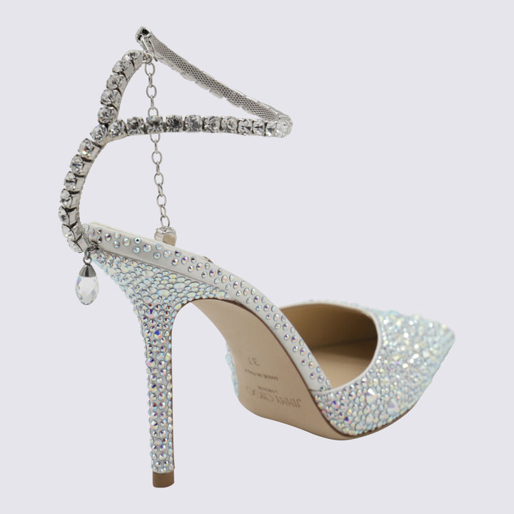Jimmy Choo With Heel - IVORY/CRYSTAL | 62037f1115643ebb0c71d2c76a6f03fff34b0c54
