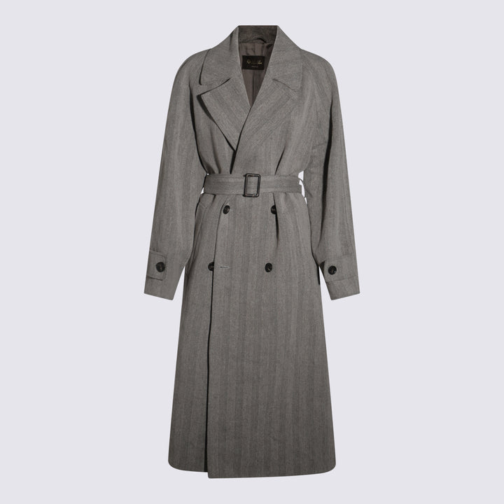 Loro Piana Coats - CHALK/BLACK | 221365782fb03e540114758a1fcf7c0bd91edc51