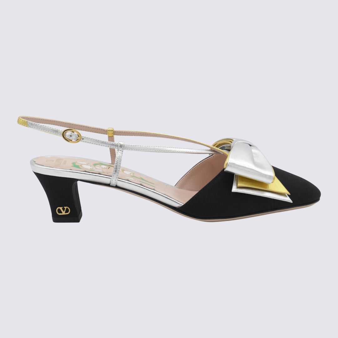 Valentino Garavani With Heel - NERO/SILVER/GOLD | 61e8e6bb6be87e5ae3ce80892ef1fbb548c0003b