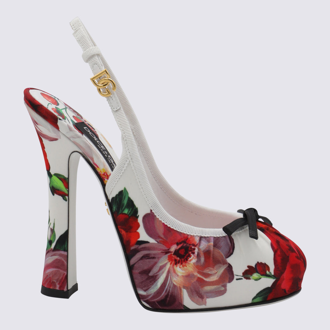Dolce & Gabbana With Heel - BIANCO/FIORI | 7470cdf22bb7d2c3e55ce17ead7e8b2ed493d415