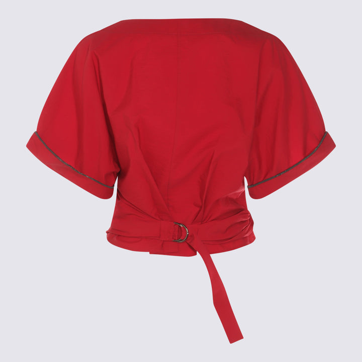 Brunello Cucinelli Top - ROSSO PAPAVERO | 7788cf33ed63eb8bad74ac00bc10eeb17d73b9de
