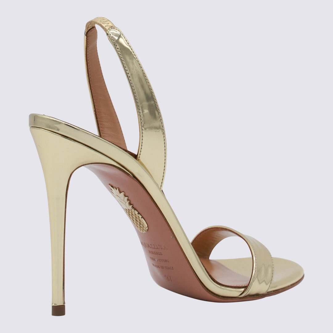 Aquazzura Sandals - SOFT GOLD | f7687a713fca188b6300bed7494541ce3f746d94