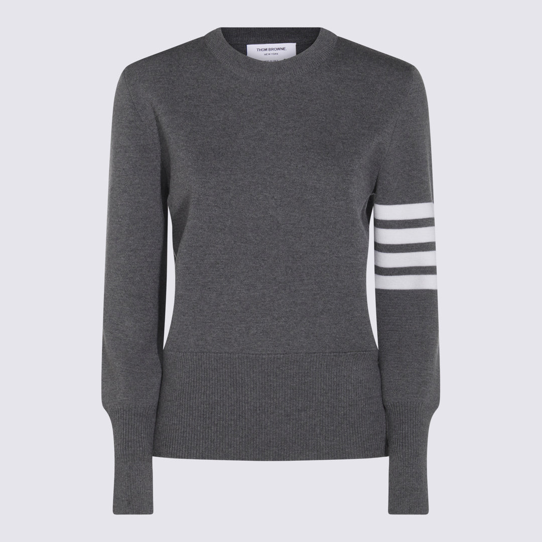 Thom Browne Sweaters - MED GREY | 4501f707f0e382a931b0d209d87b6cefce84c4f5