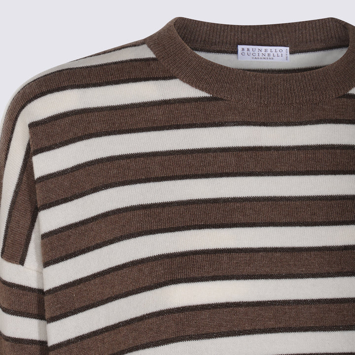 Brunello Cucinelli Sweaters - PANAMA/MARRONE/PIGNA | 238205876d43a76b46f236f1a58a3a8e0aab27e5