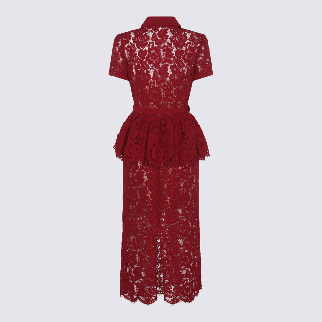 Self-Portrait Dresses - BURGUNDY | 2629e26f0d1b010ac42aa89bd3a9131936e5dc17