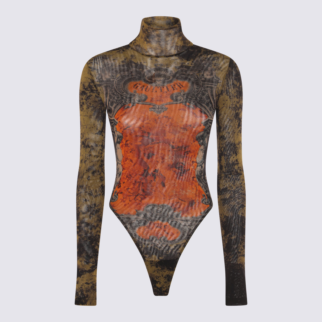 Jean Paul Gaultier Dresses - BLACK/KHAKI/ORANGE | 105228e0a910f5a2060a0e79dbdf0e6078a30634