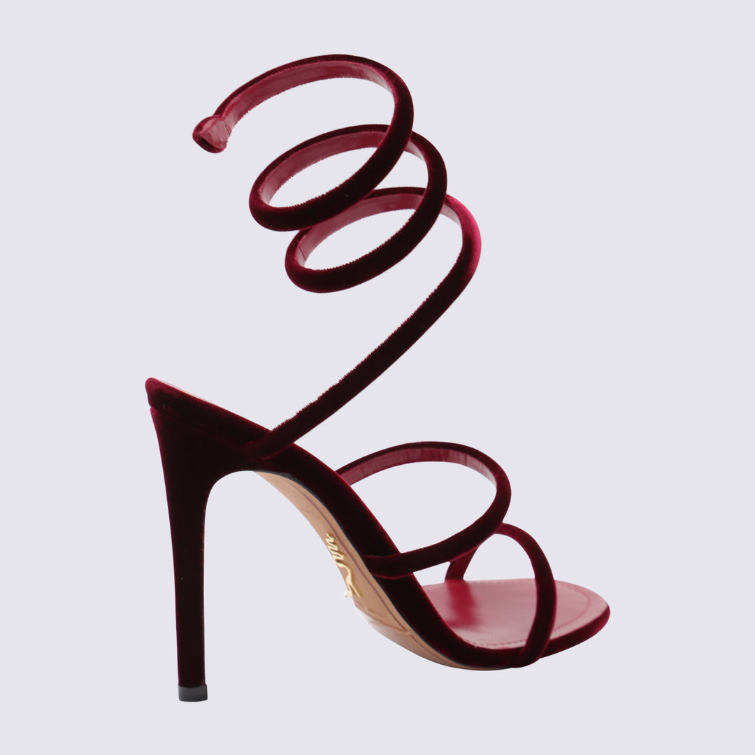 René Caovilla Sandals - RUBINO VELVET | e47b048f620db122b1aeb43142bf1c2739b23686