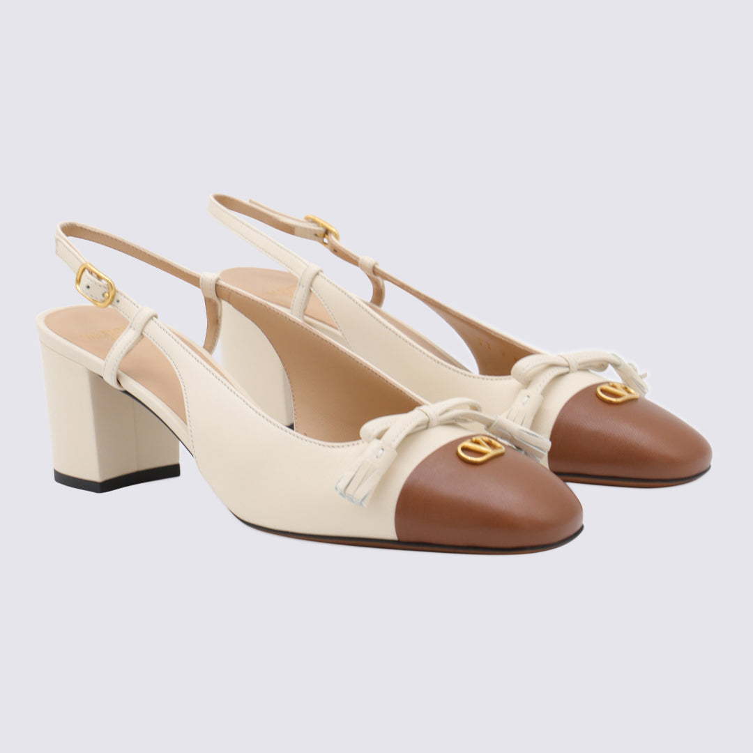 Valentino Garavani With Heel - BUTTER WHITE/TOBACCO | caeb726d200228e98160ff4f03a191d1e5bd4bf6
