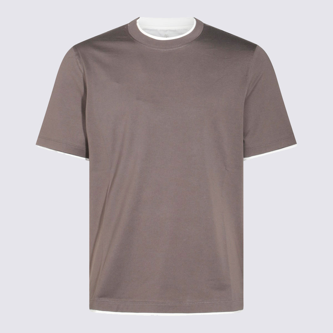 Brunello Cucinelli T-shirts and Polos - Marrone | 23a423e8ac0e779a3aab3ba3b85aa3b07abde89d