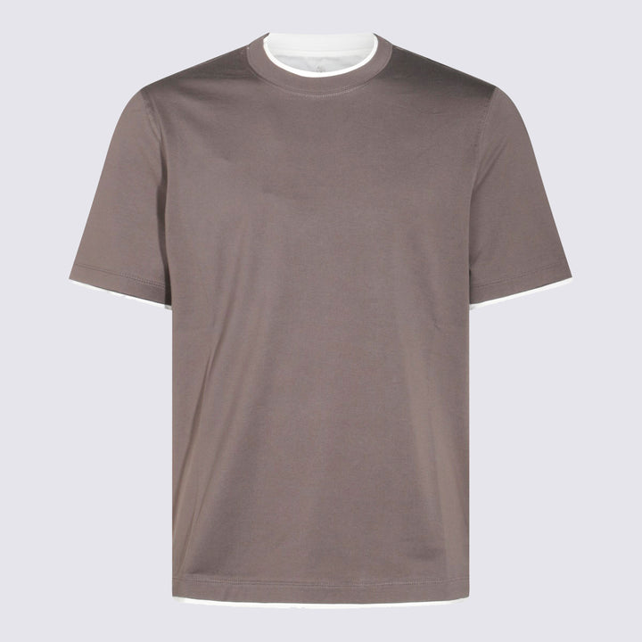 Brunello Cucinelli T-shirts and Polos - Marrone | 23a423e8ac0e779a3aab3ba3b85aa3b07abde89d