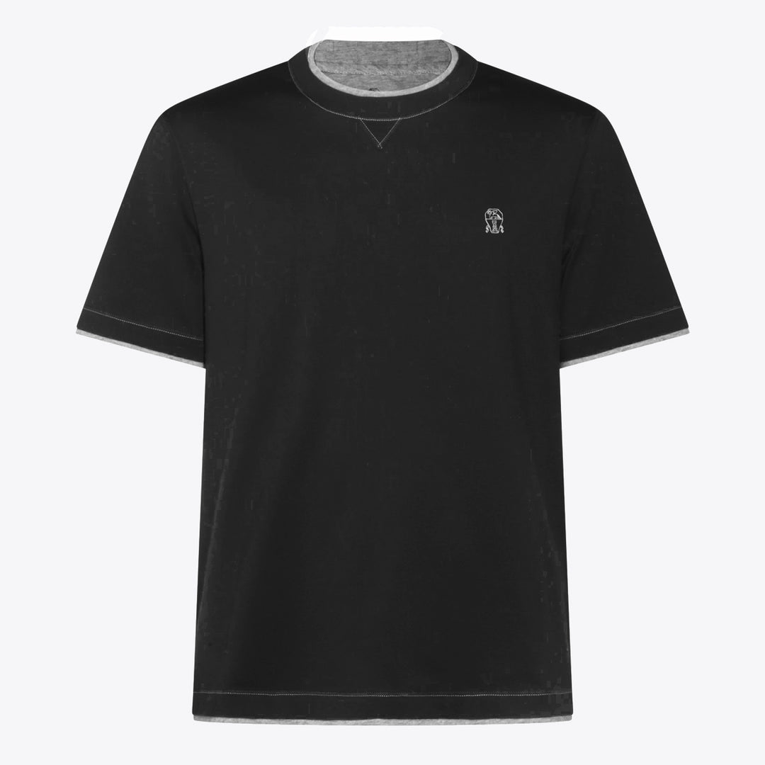 Brunello Cucinelli T-shirts and Polos - Blacks and greys | 8aabd744fbb2da07895dac62569dd37ef7330663