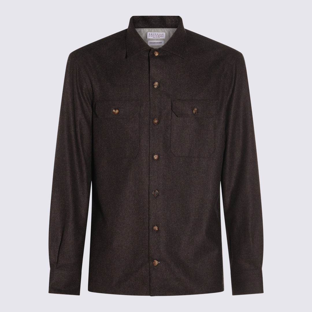 Brunello Cucinelli Shirts - Marrone | 4a9c932c5298a730d2c0b40ac2cfa8944538d409