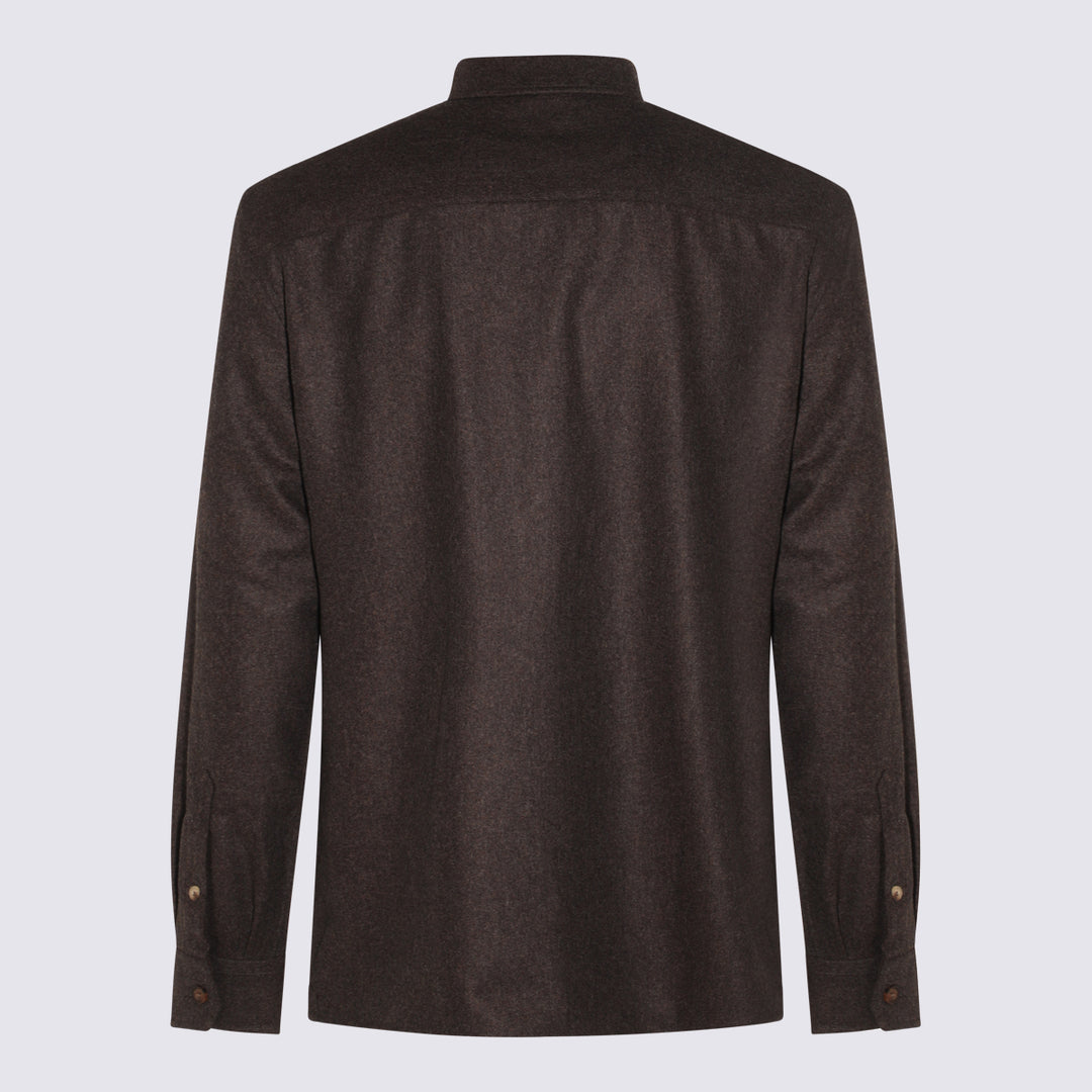 Brunello Cucinelli Shirts - Marrone | 9a65b64cee969c255e229150e7fd9d9977b6cacf