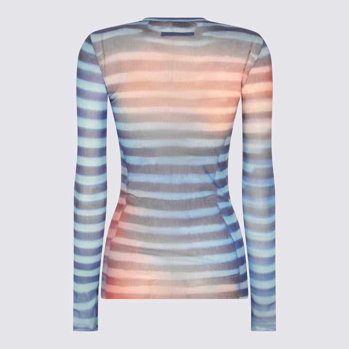 Jean Paul Gaultier Top - LIGHTBLUE/BLUE/PEACH | eabf49169e4ebe13a6f4eed00b88c5d3dfa7140a